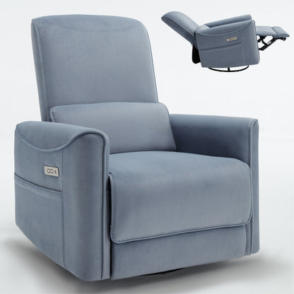 Fauteuil inclinable pivotant à bascule avec rotation à 270°, inclinaison infinie et USB/Type-C