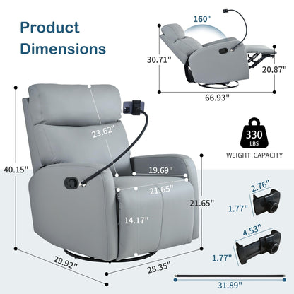 Fauteuil inclinable pivotant à bascule