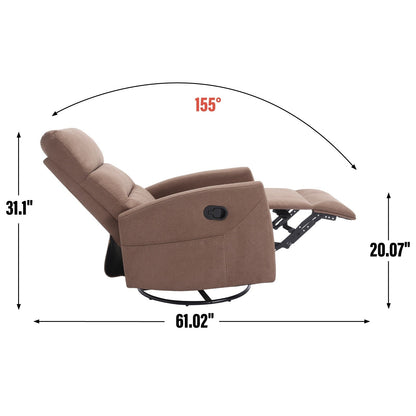 Fauteuil inclinable pivotant à bascule avec inclinaison à 155° et installation sans outil