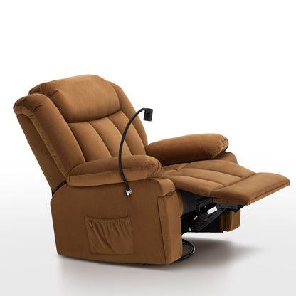 Fauteuil inclinable pivotant à bascule avec massage, chauffage et support de téléphone – Idéal pour le salon, le bureau, la chambre
