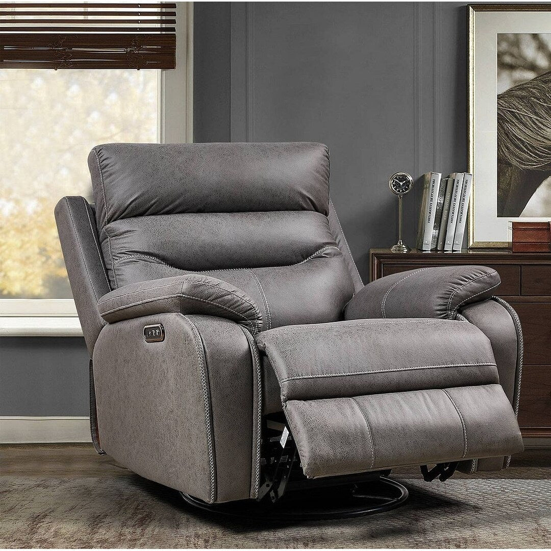 Canapé inclinable pivotant simple avec télécommande électrique et port USB