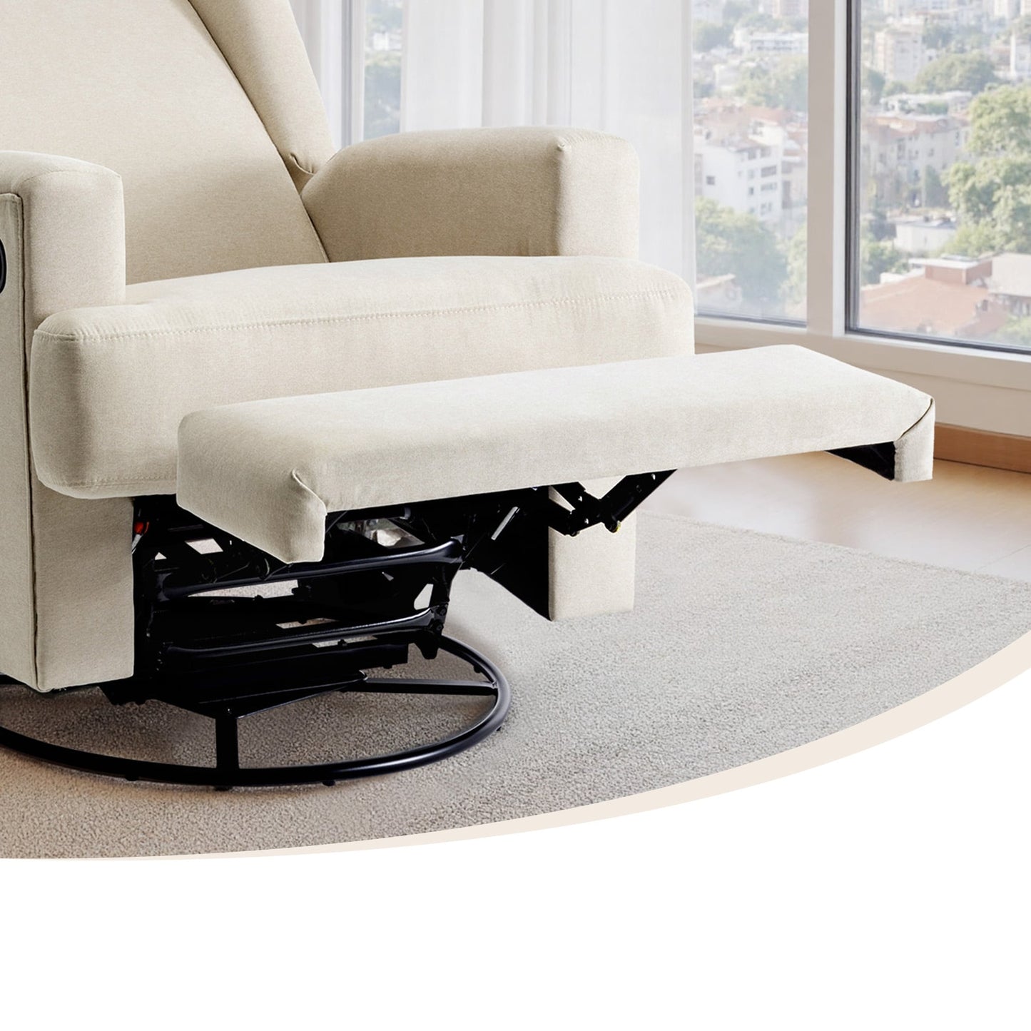 Fauteuil inclinable pivotant à oreilles pour chambre d'enfant