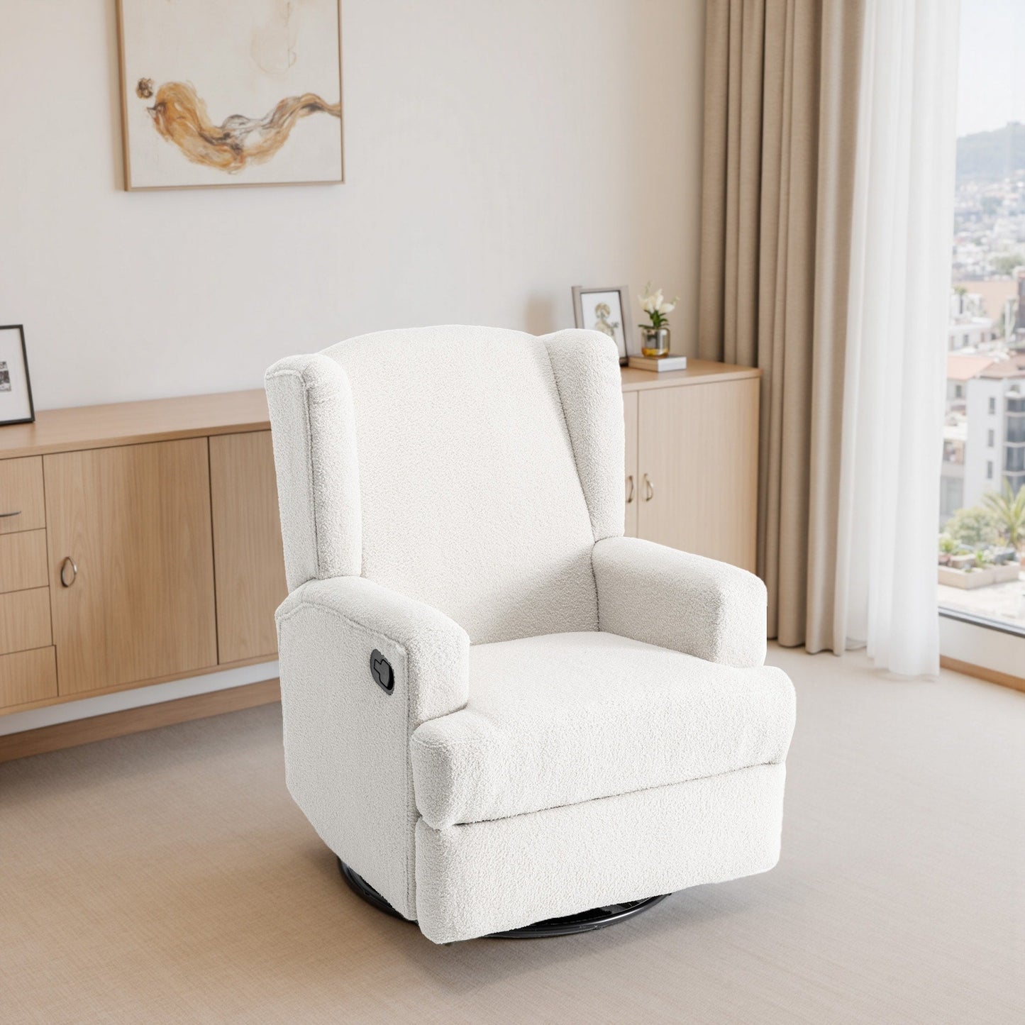 Fauteuil inclinable pivotant à oreilles pour chambre d'enfant