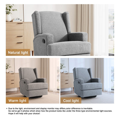 Fauteuil inclinable pivotant à oreilles pour chambre d'enfant