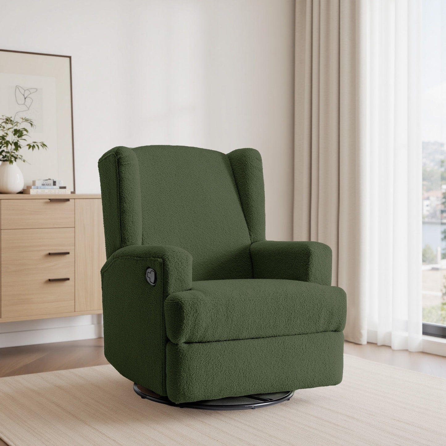 Fauteuil inclinable pivotant à oreilles pour chambre d'enfant