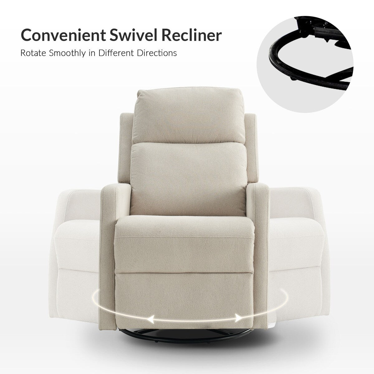 Fauteuil inclinable manuel pivotant et moderne Julian par HULALA HOME