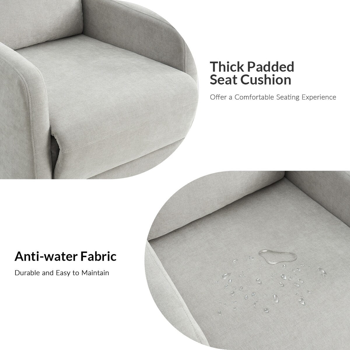 Fauteuil inclinable manuel pivotant et moderne Julian par HULALA HOME