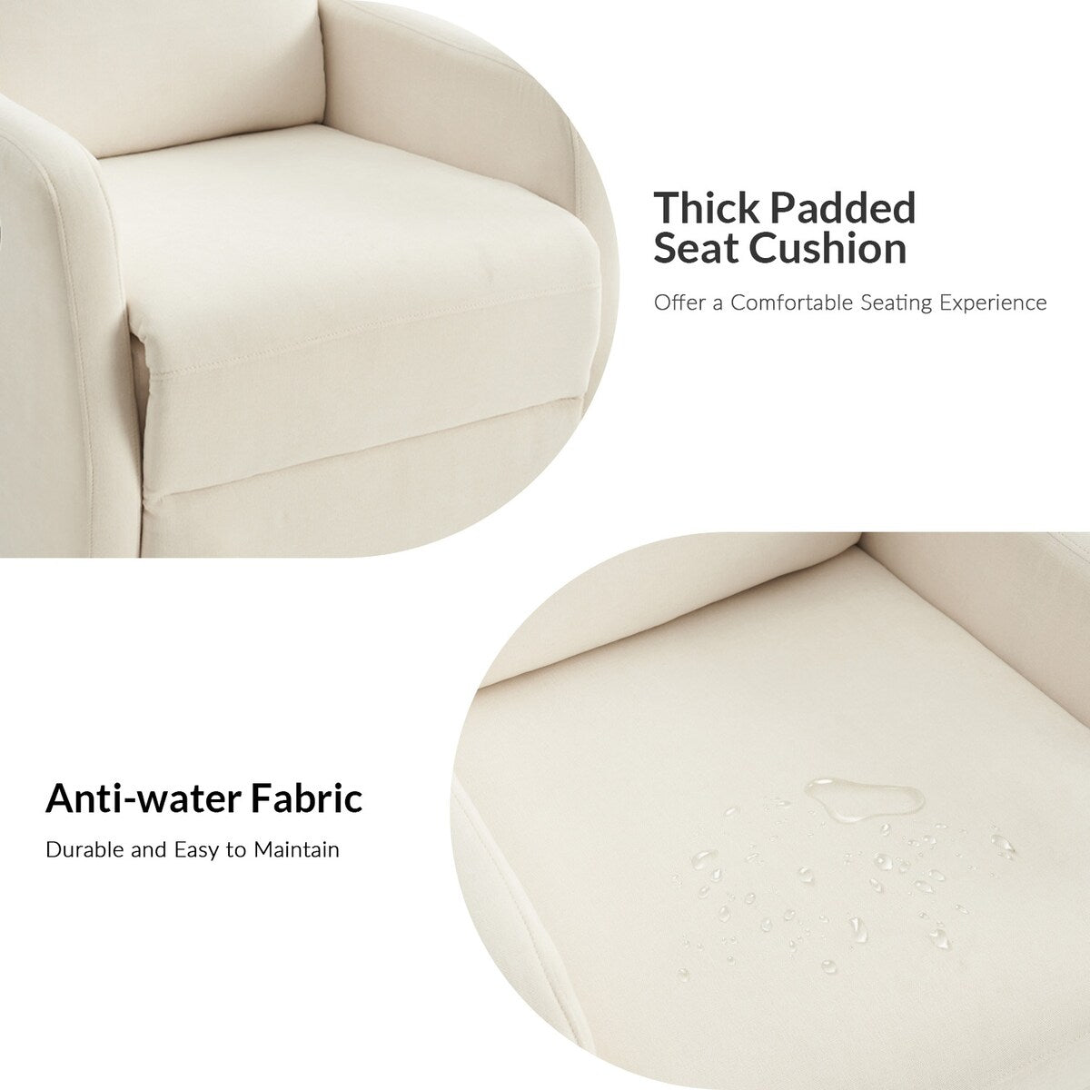 Fauteuil inclinable manuel pivotant et moderne Julian par HULALA HOME