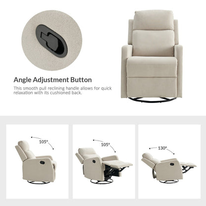 Fauteuil inclinable manuel pivotant et moderne Julian par HULALA HOME