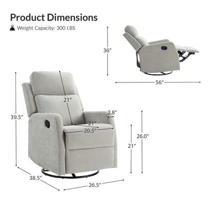 Fauteuil inclinable manuel pivotant et moderne Julian par HULALA HOME