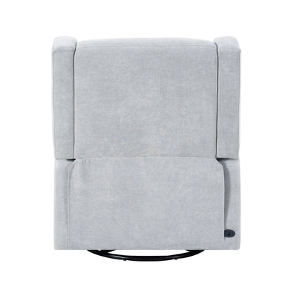 Fauteuil inclinable de luxe Tanya avec mécanisme à mouvement motorisé et planeur pivotant, fauteuil de salon rembourré et inclinable avec support lombaire