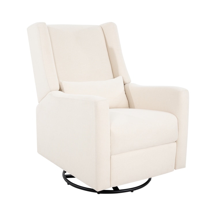 Fauteuil inclinable de luxe Tanya avec mécanisme à mouvement motorisé et planeur pivotant, fauteuil de salon rembourré et inclinable avec support lombaire