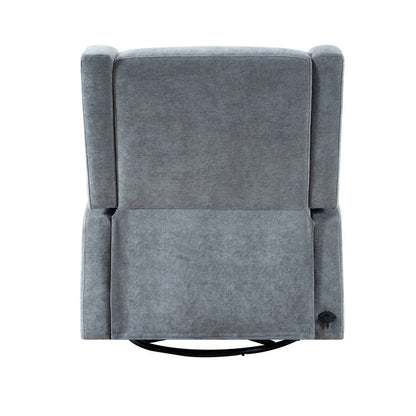 Fauteuil inclinable de luxe Tanya avec mécanisme à mouvement motorisé et planeur pivotant, fauteuil de salon rembourré et inclinable avec support lombaire