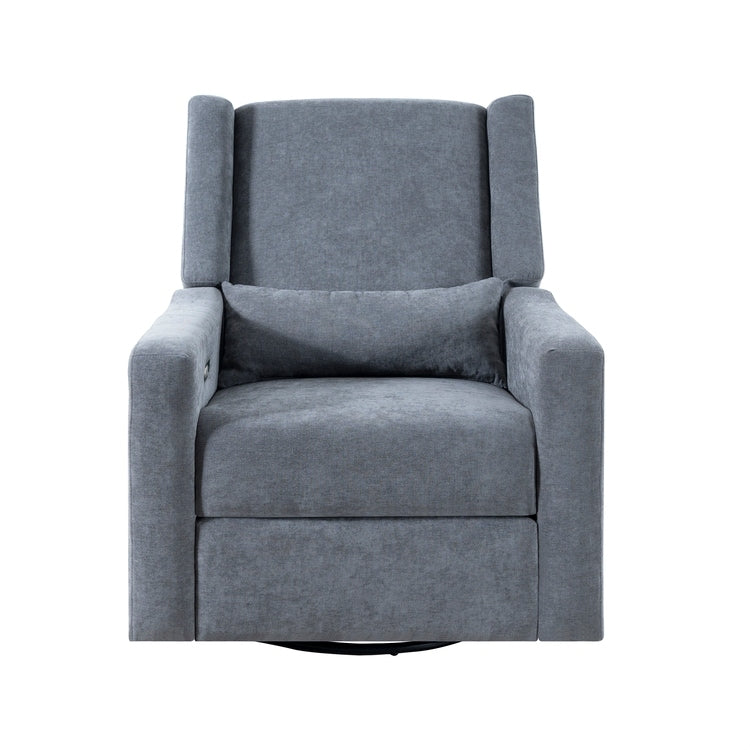 Fauteuil inclinable de luxe Tanya avec mécanisme à mouvement motorisé et planeur pivotant, fauteuil de salon rembourré et inclinable avec support lombaire