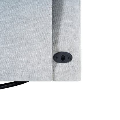 Fauteuil inclinable de luxe Tanya avec mécanisme à mouvement motorisé et planeur pivotant, fauteuil de salon rembourré et inclinable avec support lombaire