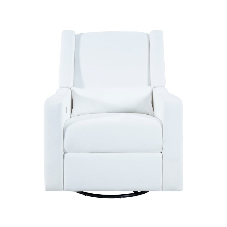 Fauteuil inclinable de luxe Tanya avec mécanisme à mouvement motorisé et planeur pivotant, fauteuil de salon rembourré et inclinable avec support lombaire