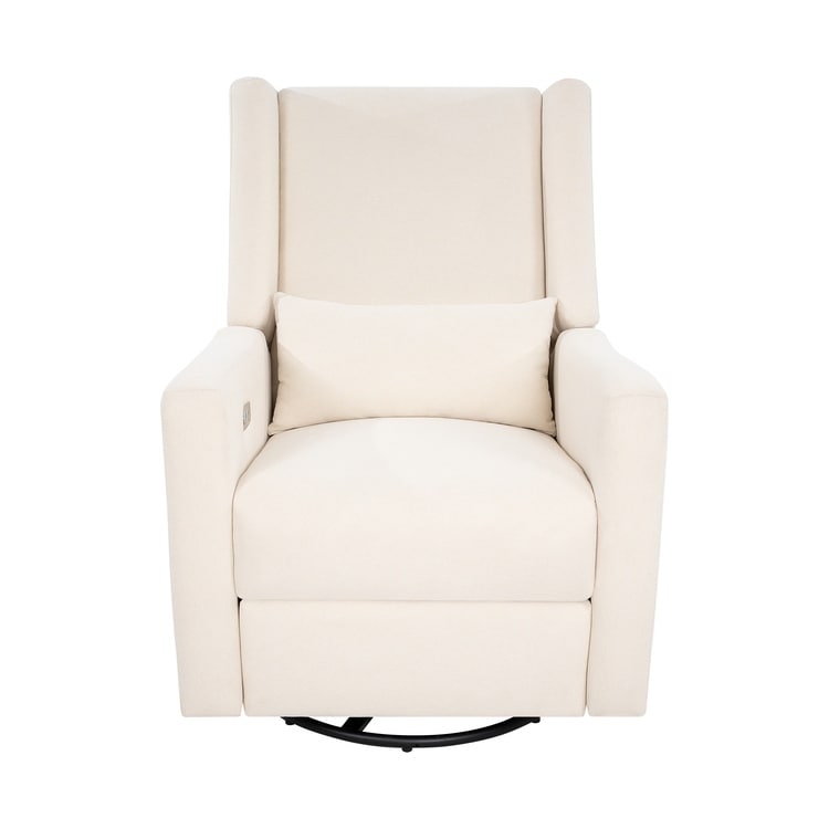 Fauteuil inclinable de luxe Tanya avec mécanisme à mouvement motorisé et planeur pivotant, fauteuil de salon rembourré et inclinable avec support lombaire
