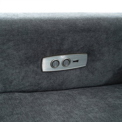 Fauteuil inclinable de luxe Tanya avec mécanisme à mouvement motorisé et planeur pivotant, fauteuil de salon rembourré et inclinable avec support lombaire