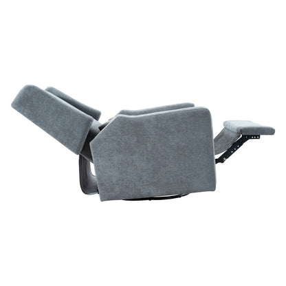 Fauteuil inclinable de luxe Tanya avec mécanisme à mouvement motorisé et planeur pivotant, fauteuil de salon rembourré et inclinable avec support lombaire