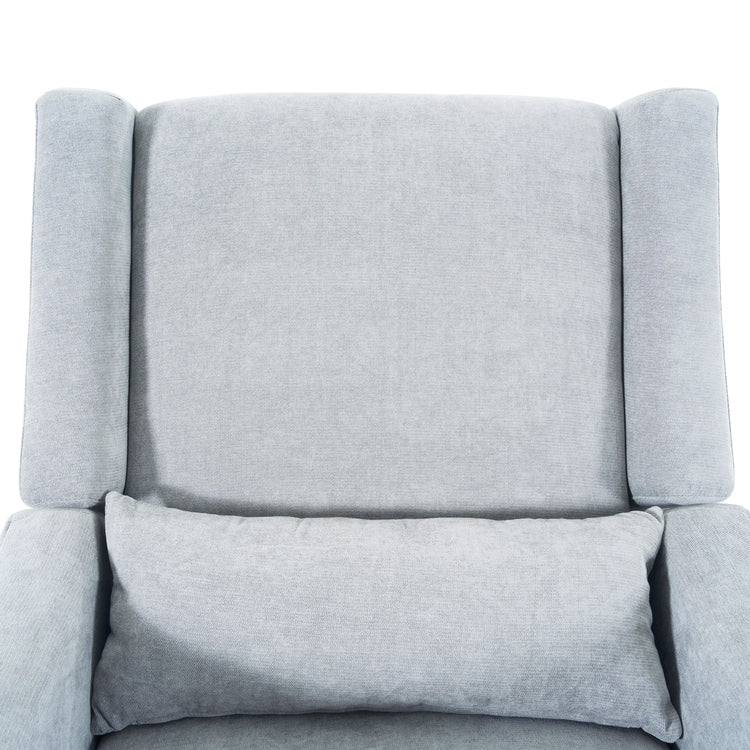 Fauteuil inclinable de luxe Tanya avec mécanisme à mouvement motorisé et planeur pivotant, fauteuil de salon rembourré et inclinable avec support lombaire