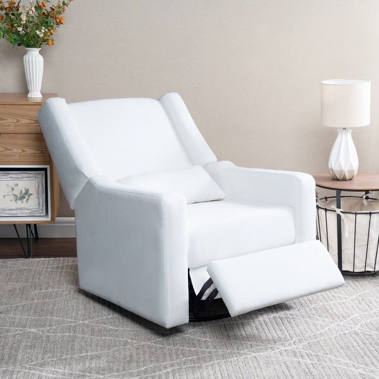 Fauteuil inclinable de luxe Tanya avec mécanisme à mouvement motorisé et planeur pivotant, fauteuil de salon rembourré et inclinable avec support lombaire