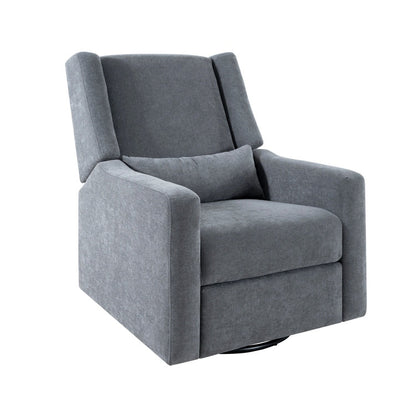 Fauteuil inclinable de luxe Tanya avec mécanisme à mouvement motorisé et planeur pivotant, fauteuil de salon rembourré et inclinable avec support lombaire