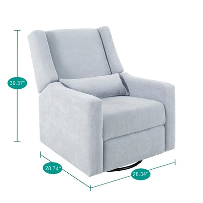 Fauteuil inclinable de luxe Tanya avec mécanisme à mouvement motorisé et planeur pivotant, fauteuil de salon rembourré et inclinable avec support lombaire
