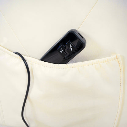 Fauteuil inclinable électrique clouté en cuir Air Premium avec repose-pieds et télécommande