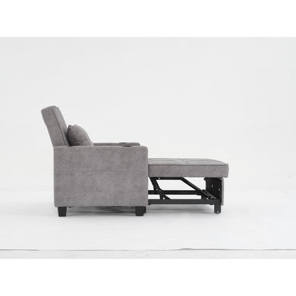 Canapé-lit convertible en tissu technique avec ports USB