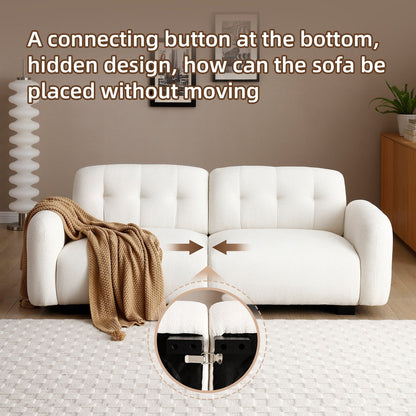 Canapé 3 places Teddy avec pieds en bois