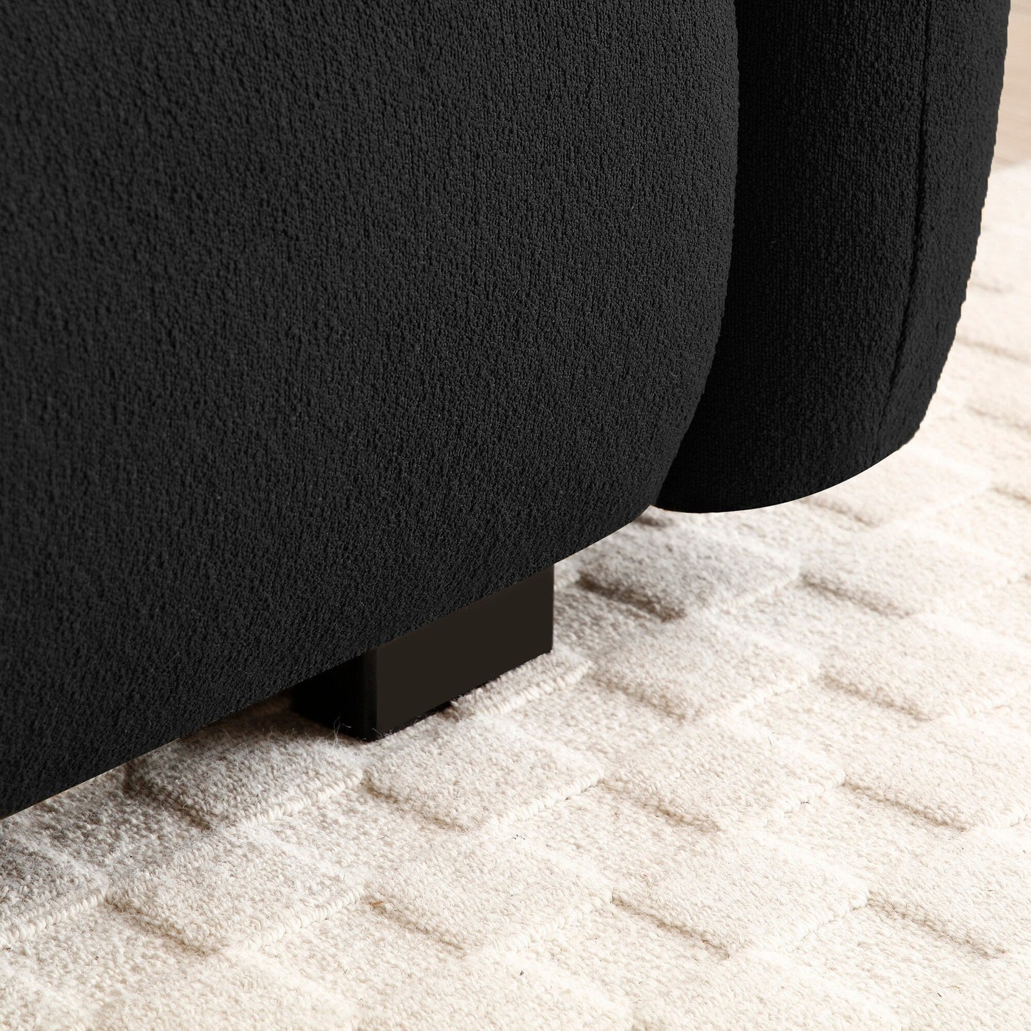 Canapé 3 places Teddy avec pieds en bois