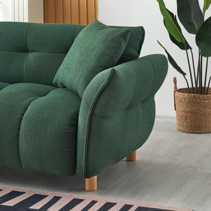 Canapé 3 places rembourré Teddy avec coussins assortis