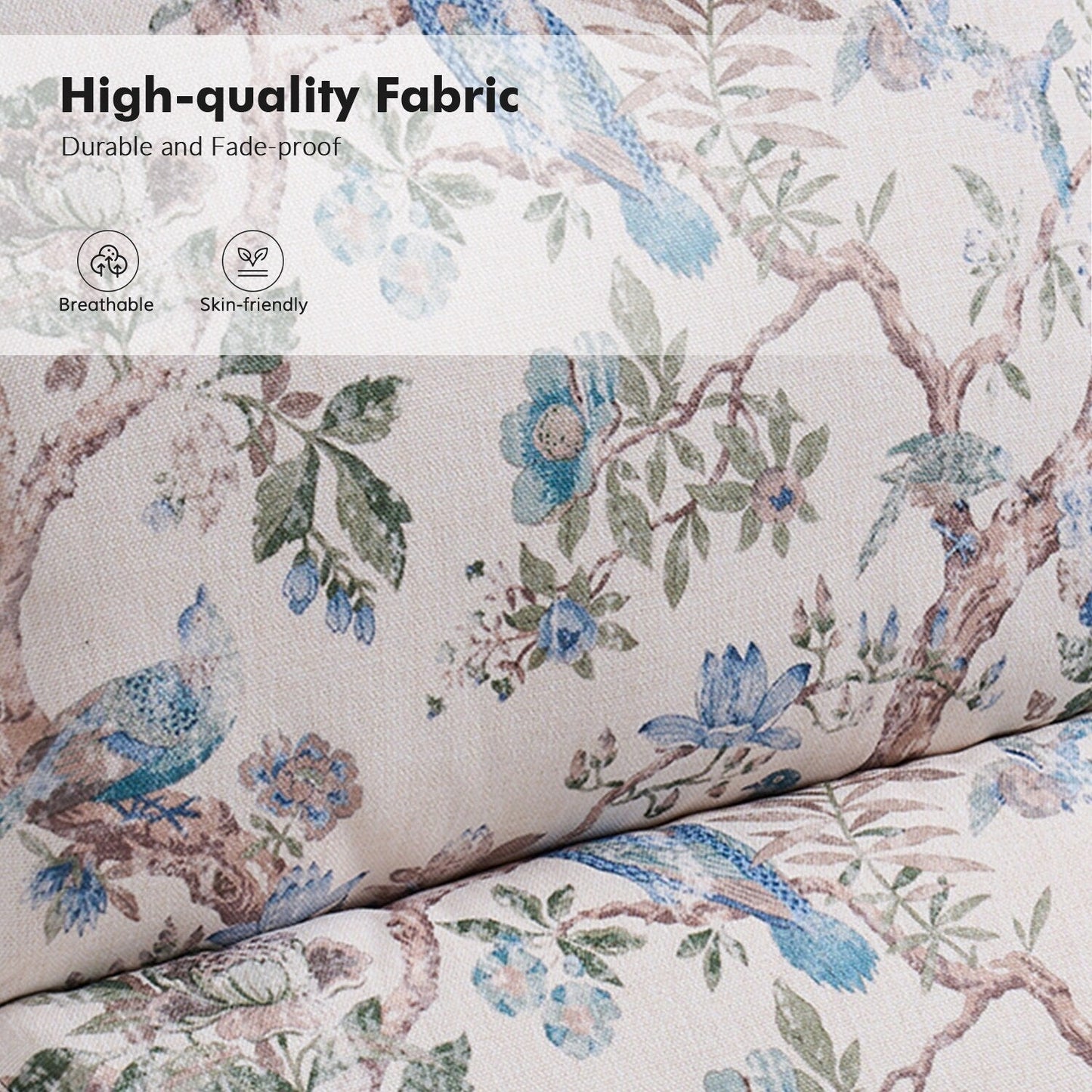 Fauteuil inclinable manuel Terri Classic avec accoudoirs coupés et clous pour salon, lot de 2 par HULALA HOME