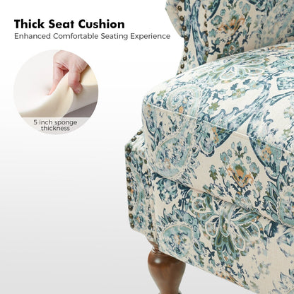 Fauteuil inclinable manuel Terri Classic avec accoudoirs coupés et clous pour salon, lot de 2 par HULALA HOME