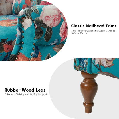 Fauteuil inclinable manuel Terri Classic avec accoudoirs coupés et clous pour salon, lot de 2 par HULALA HOME