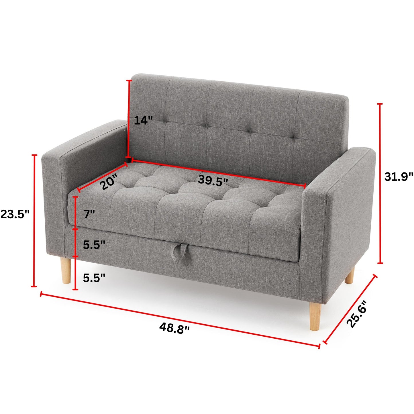 Le canapé de rangement College par Dorm Haul®