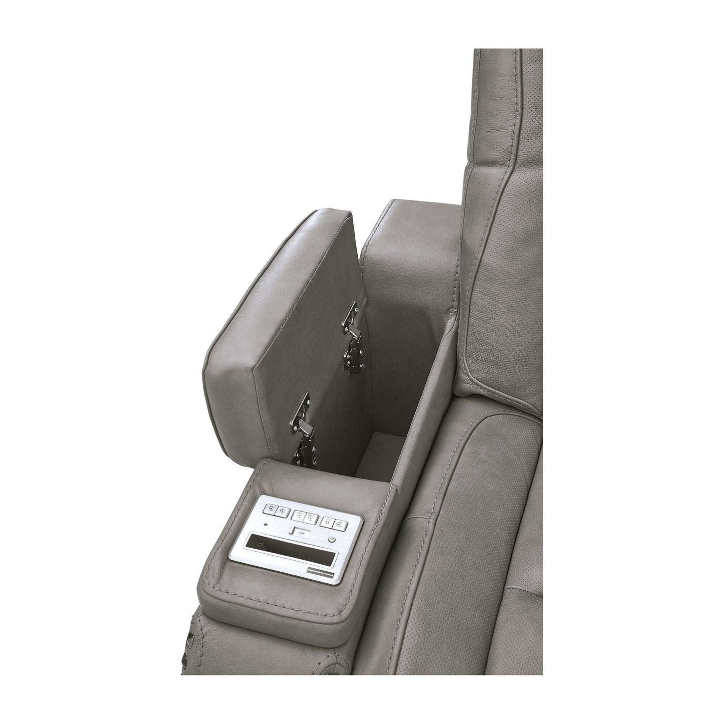 Canapé inclinable double réglable électriquement en cuir Signature Design by Ashley Man-Den - 85 L x 40 P x 43 H