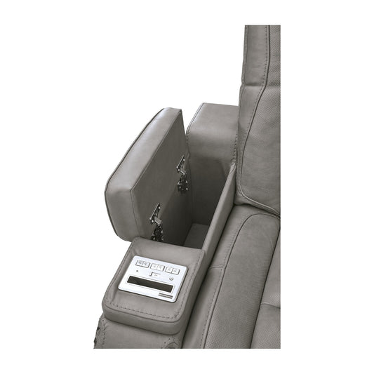 Canapé inclinable double réglable électriquement en cuir Signature Design by Ashley Man-Den - 85 L x 40 P x 43 H