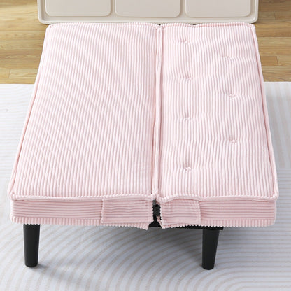 Ce canapé-lit en velours côtelé de 66 pouces peut s'adapter de manière flexible au salon, à l'appartement et à la chambre