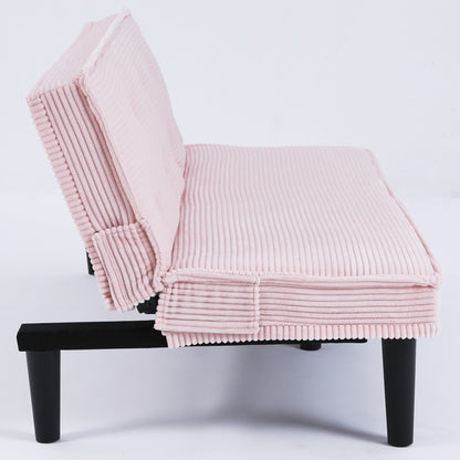 Ce canapé-lit en velours côtelé de 66 pouces peut s'adapter de manière flexible au salon, à l'appartement et à la chambre