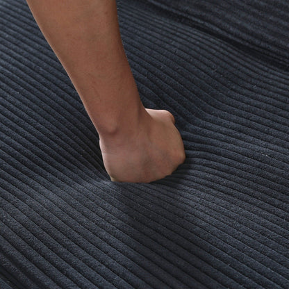 Ce canapé-lit en velours côtelé de 66 pouces peut basculer entre les deux formes confortables