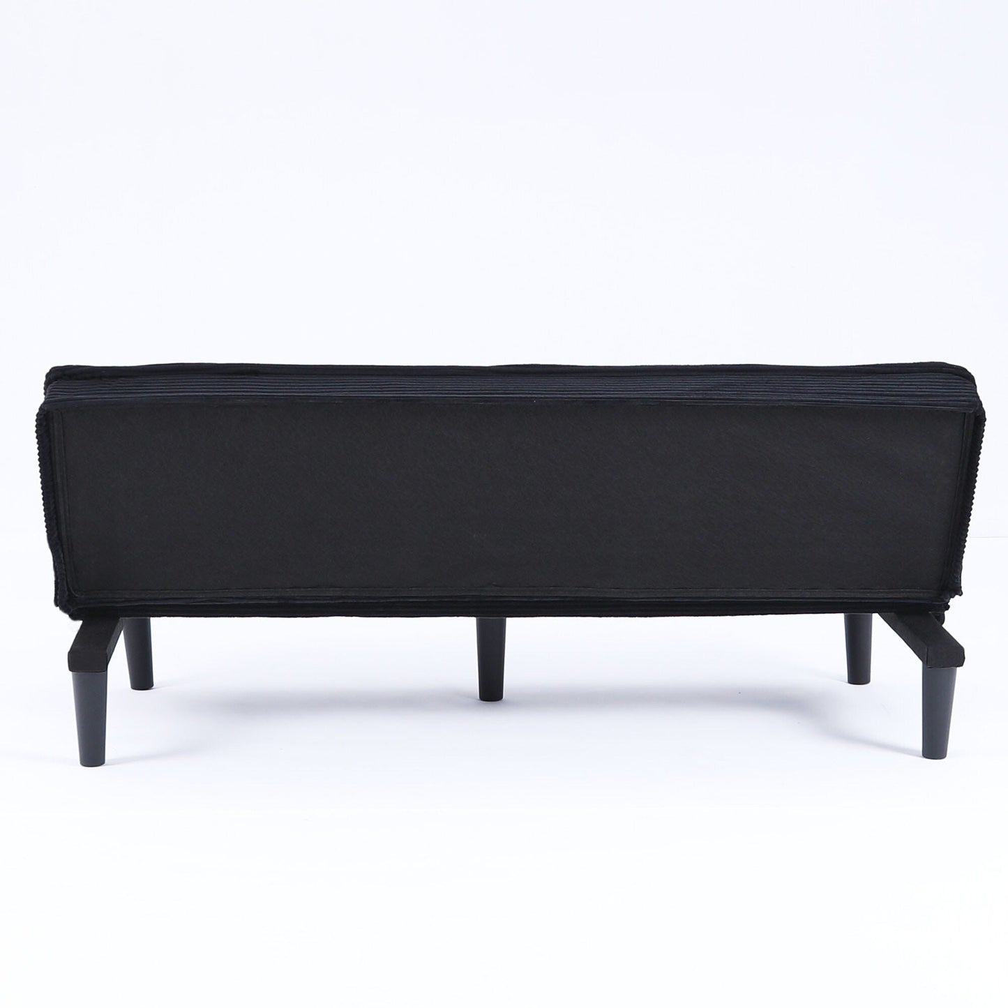 Ce canapé-lit en velours côtelé de 66 pouces peut basculer entre les deux formes confortables