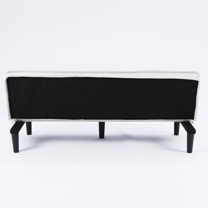 Ce canapé-lit en velours côtelé de 66 pouces peut basculer entre les deux formes confortables