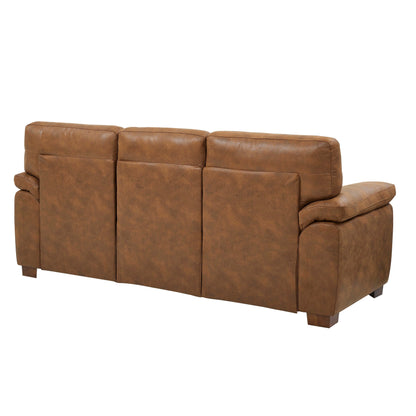 Canapé trois places en cuir - 30,5 P x 81 L x 34,5 H