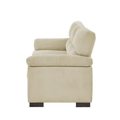 Canapé trois places en cuir - 30,5 P x 81 L x 34,5 H