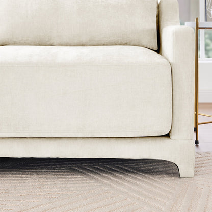 Canapé trois places avec 2 poufs amovibles