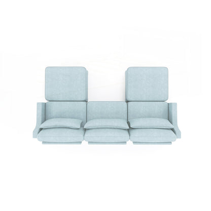 Canapé trois places avec 2 poufs amovibles