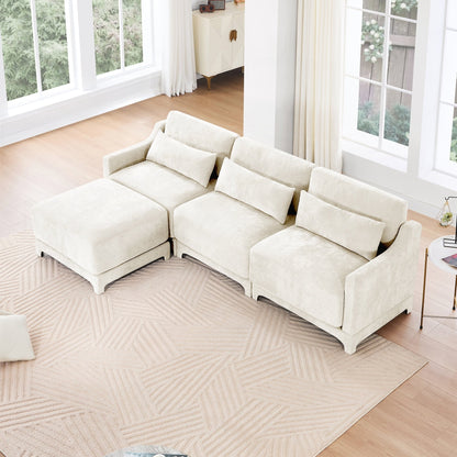 Canapé trois places en chenille