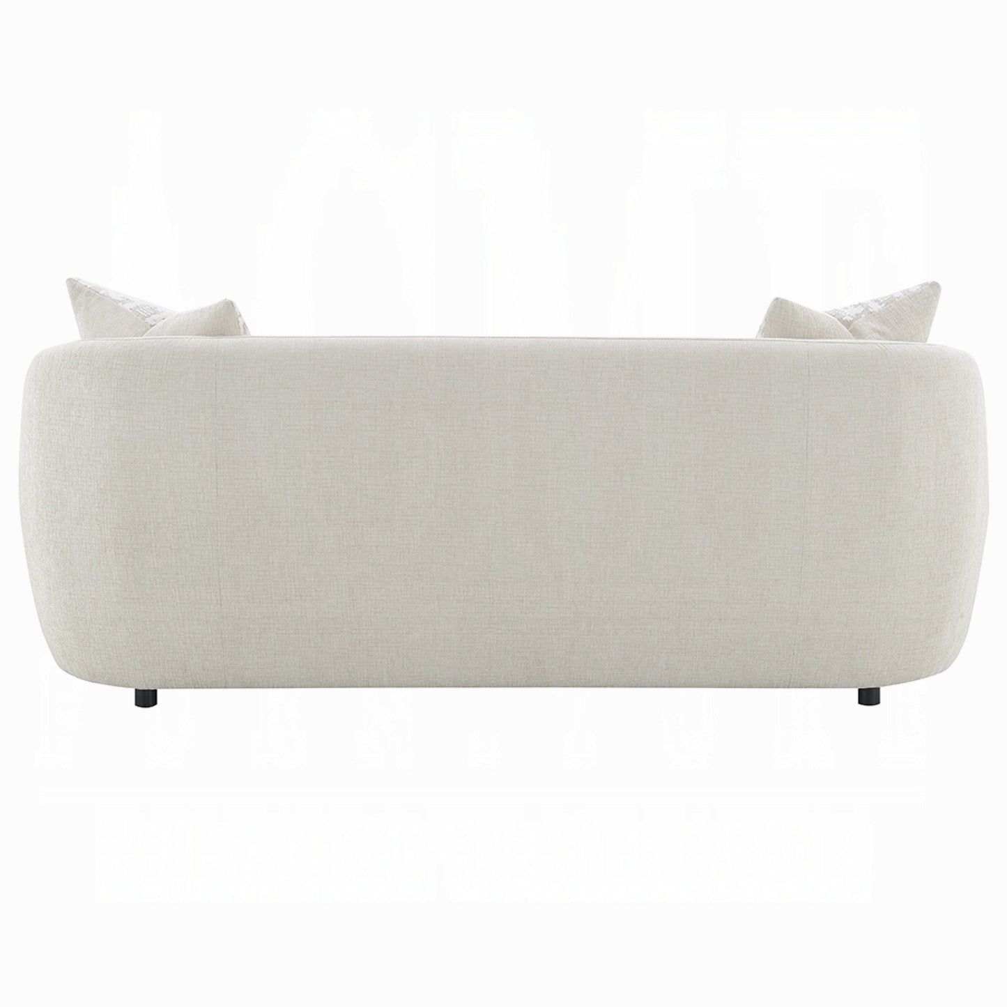 Canapé Tiena, 3 coussins décoratifs, lin beige chaud moderne, 84 pouces