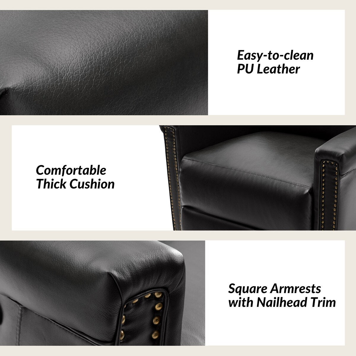 Fauteuil inclinable électrique pivotant et à bascule traditionnel Tobias par HULALA HOME